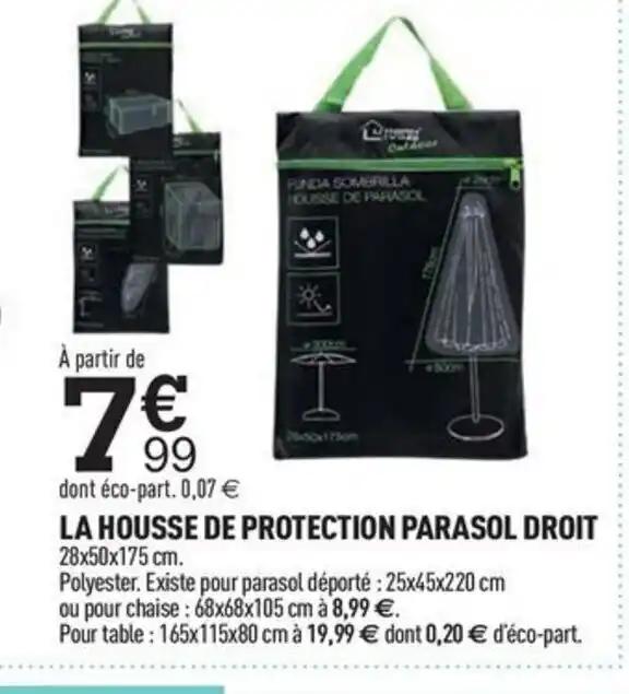LA HOUSSE DE PROTECTION PARASOL DROIT