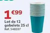 Lot de 12 gobelets