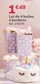 Lot de 4 boites à bonbons