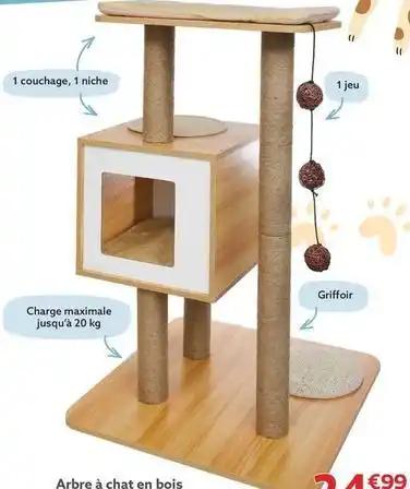 Arbre à chat en bois