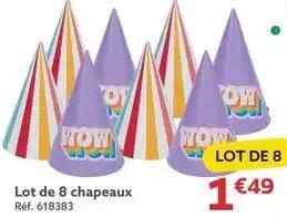 Lot de 8 chapeaux