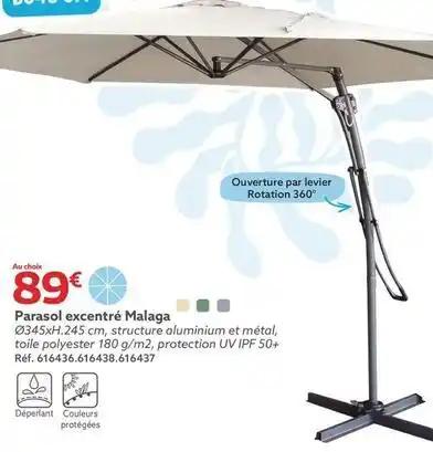 Parasol excentré malaga