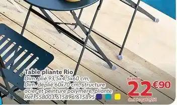 Table pliante rio