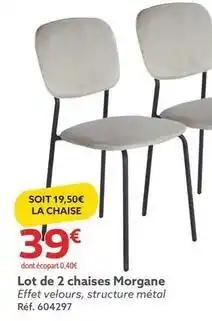 Lot de 2 chaises morgane