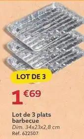 Lot de 3 plats barbecue