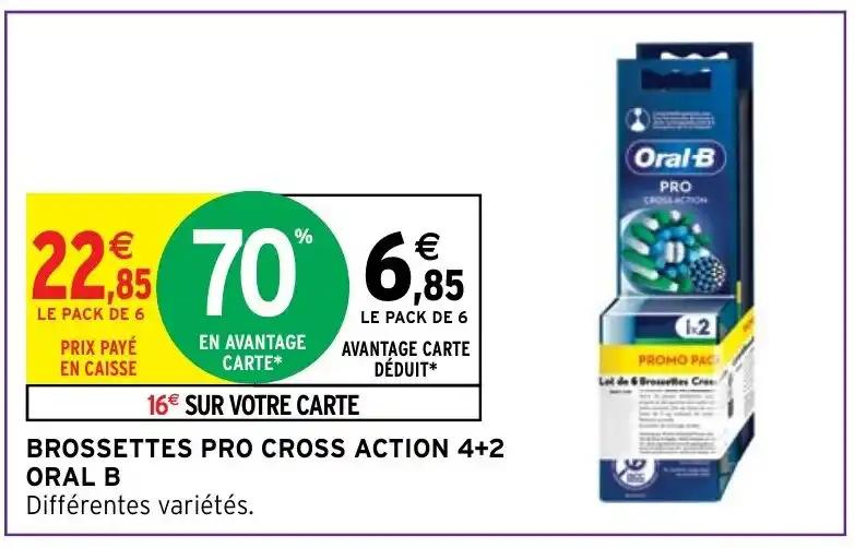 BROSSETTES PRO CROSS ACTION 4+2 ORAL B