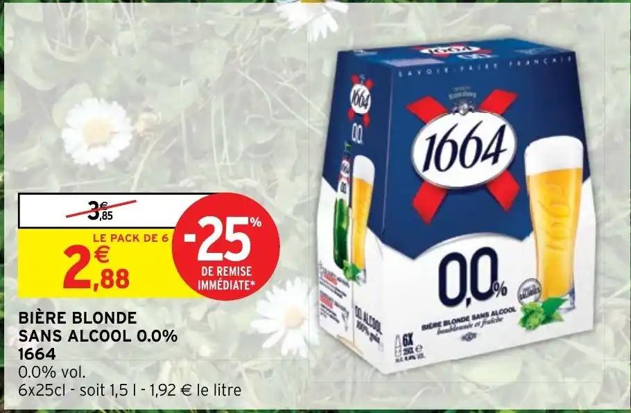 BIÈRE BLONDE SANS ALCOOL 0.0% 1664