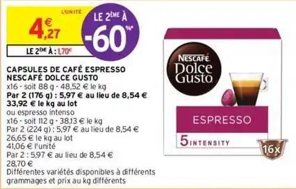 Nescafé - capsules de café espresso dolce gusto