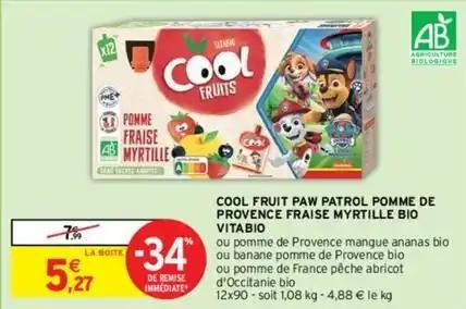 Vitabio - cool fruit paw patrol pomme de provence fraise myrtille bio