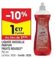 Liquide vaisselle parfum fruits rouges