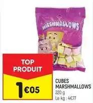 Cubes marshmallows