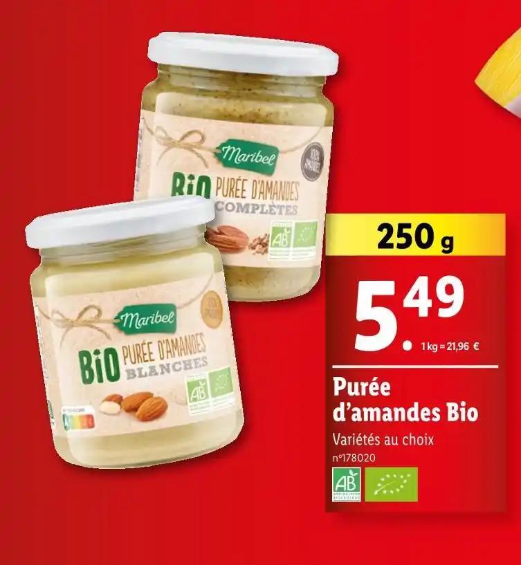 Maribel Purée d’amandes Bio