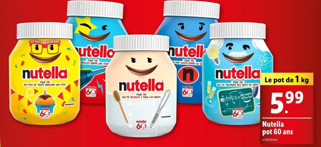 Nutella Nutella pot 60 ans