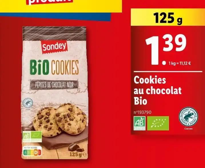 Sondey Cookies au chocolat