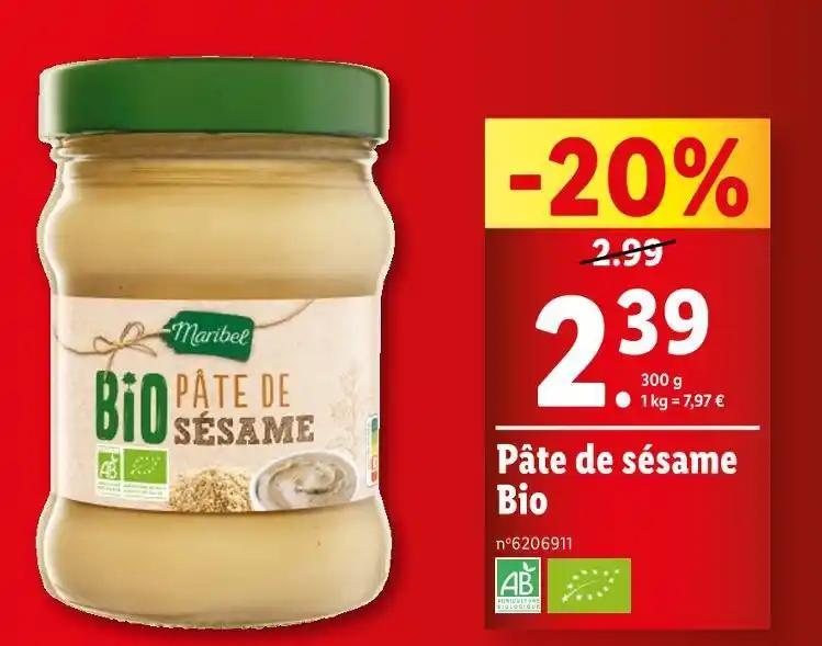Maribel Pâte de sésame Bio