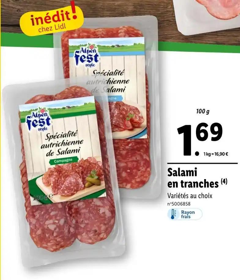 Salami en tranches
