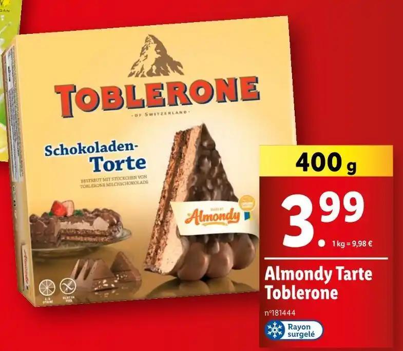 Toblerone Almondy Tarte