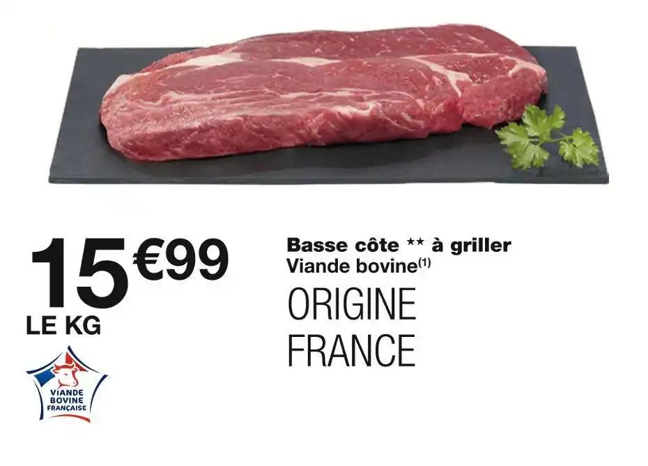 Basse côte à griller
