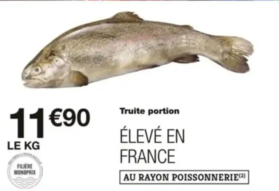 Truite portion