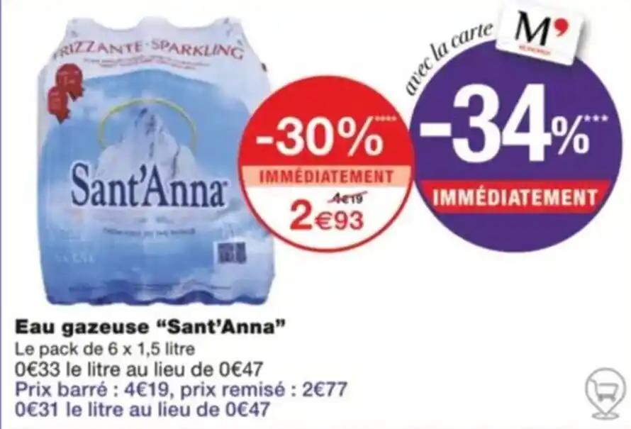 Eau gazeuse “Sant'Anna”