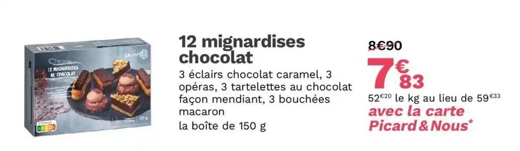 12 mignardises chocolat