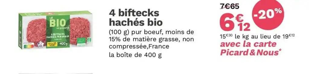 4 biftecks hachés bio