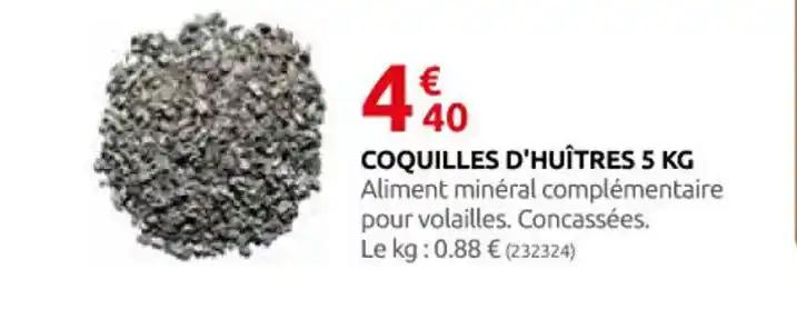 COQUILLES D'HUÎTRES 5 KG