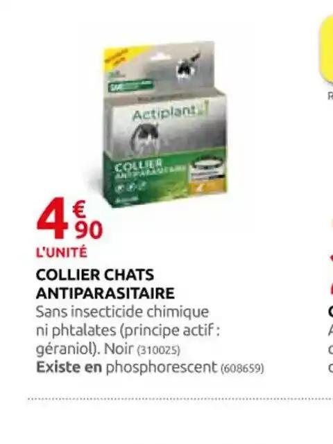 COLLIER CHATS ANTIPARASITAIRE