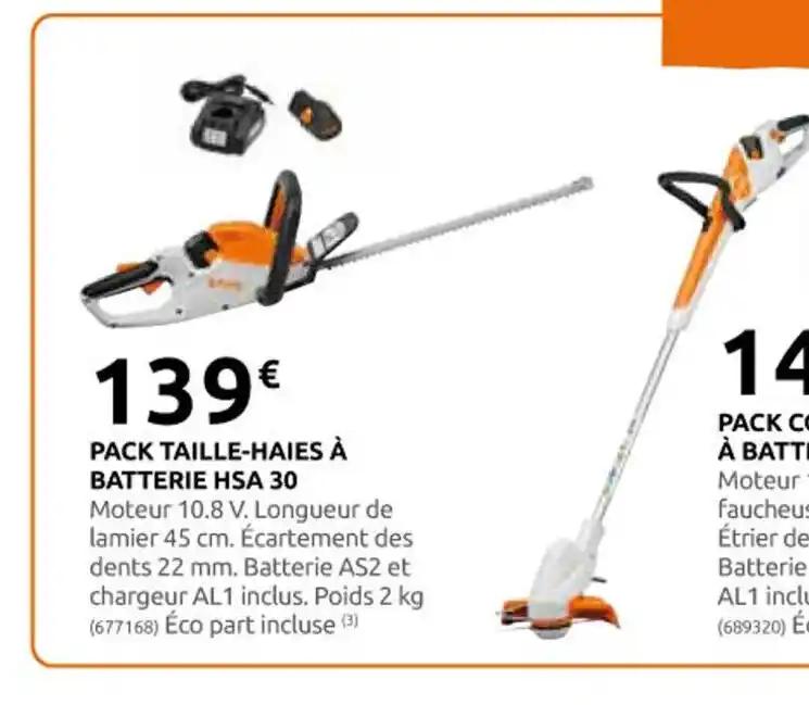 PACK TAILLE-HAIES À BATTERIE HSA 30