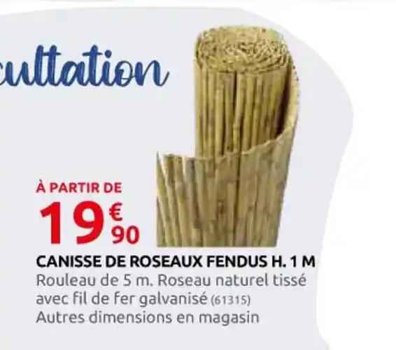 CANISSE DE ROSEAUX FENDUS H. 1 M