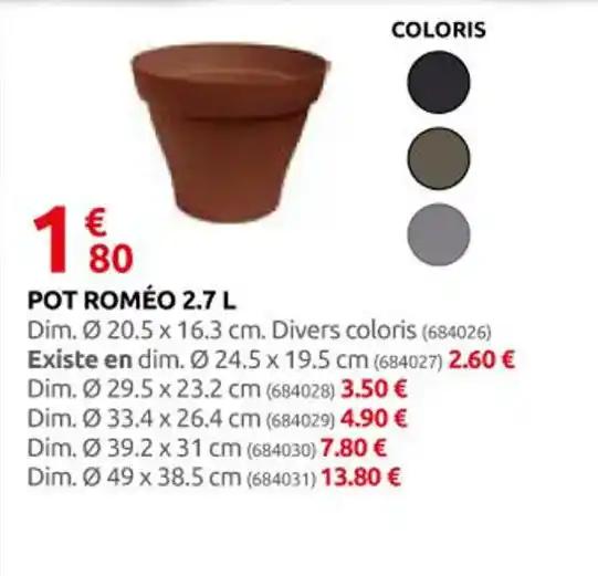 POT ROMÉO 2.7 L