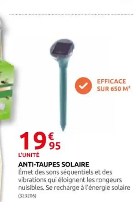 ANTI-TAUPES SOLAIRE