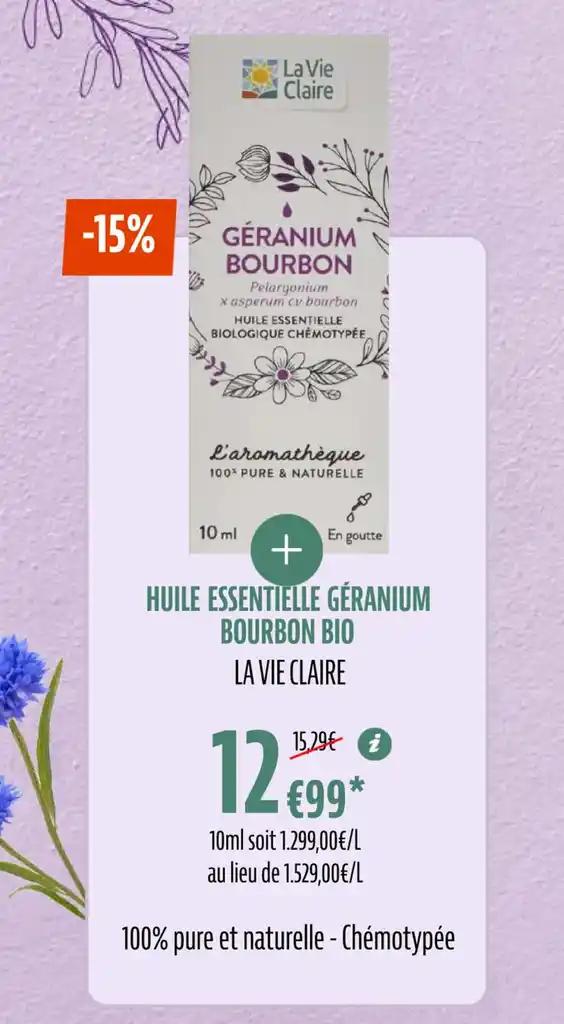 Promotion Exclusives de Huile essentielle geranium : Découvrez l'Offre incontournable