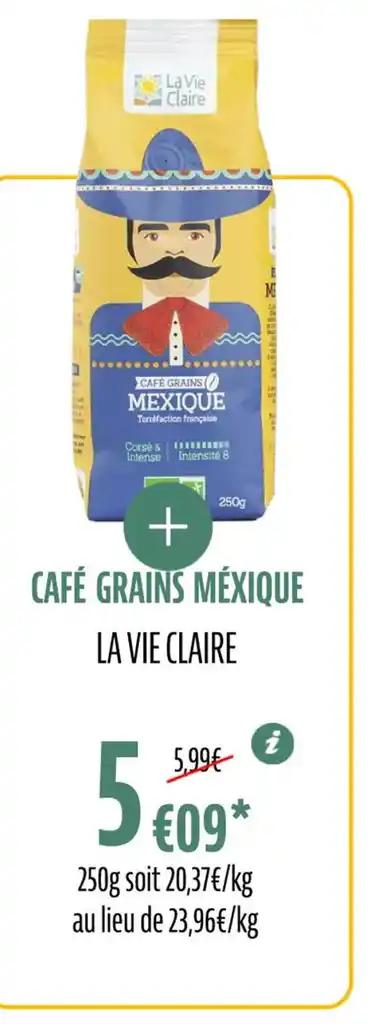 CAFÉ GRAINS MÉXIQUE LA VIE CLAIRE