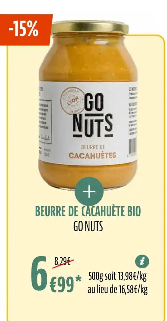 BEURRE DE CACAHUÈTE BIO GO NUTS