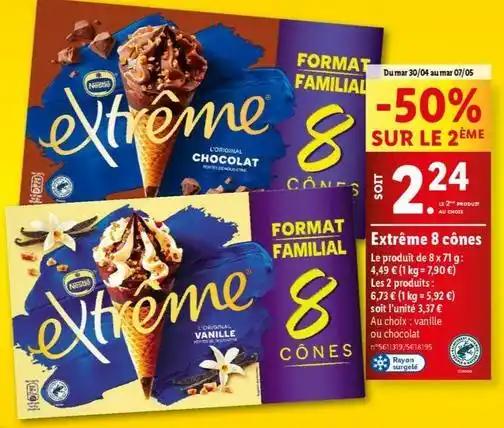 Nestlé - extrême 8 cônes