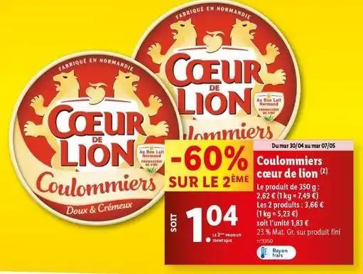 Coulommiers - coeur de lion