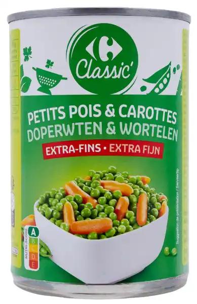 CARREFOUR CLASSIC' Petits pois et carottes extra-fins