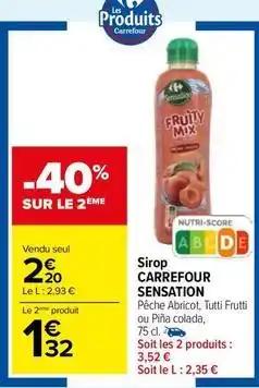 Carrefour - sirop sensation