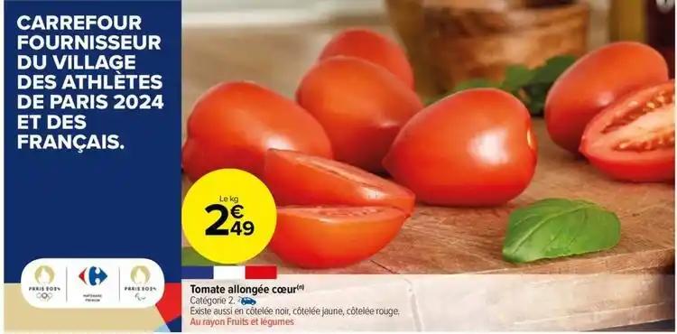 Carrefour - tomate allongee coeur