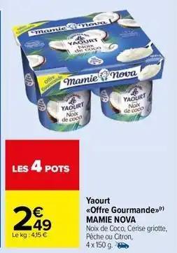 Mamie nova - yaourt offre gourmande