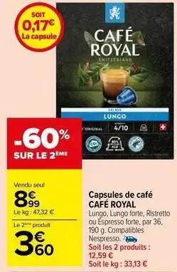 Café royal - capsules de café