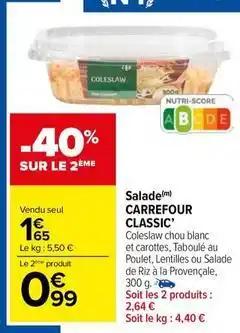 Carrefour - salade classic'