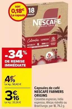 Nescafé - capsules de café farmers origins