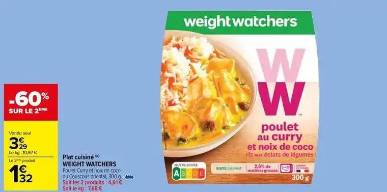 Weight watchers - plat cuisiné
