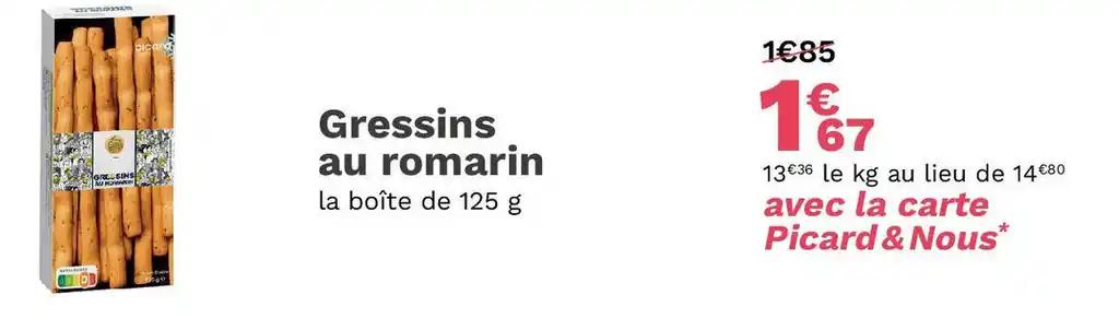 Gressins au romarin