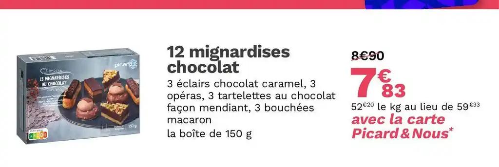 12 mignardises chocolat