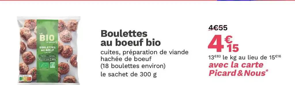 Boulettes au boeuf bio