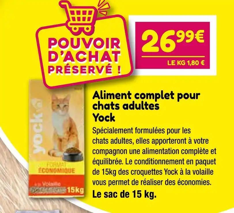 Yock Aliment complet pour chats adultes