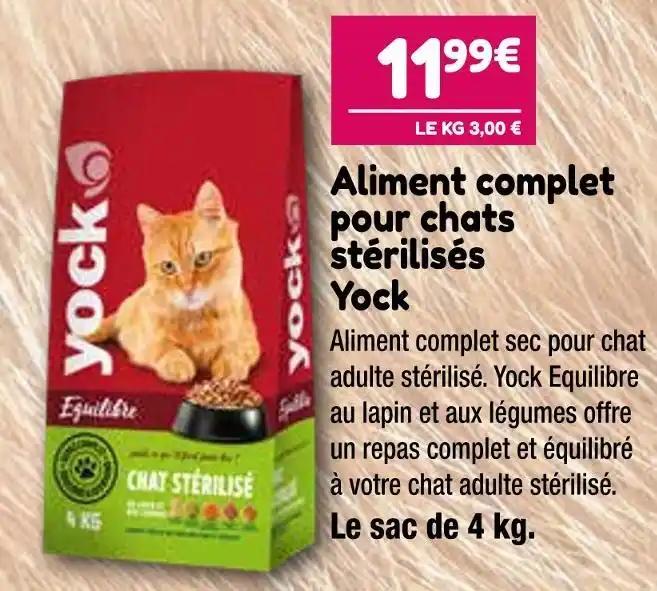 Yock Aliment complet pour chats stérilisés